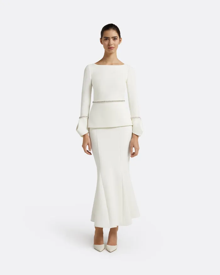 Safiyaa Skirts Women Sol Ivory Skirt Ivory