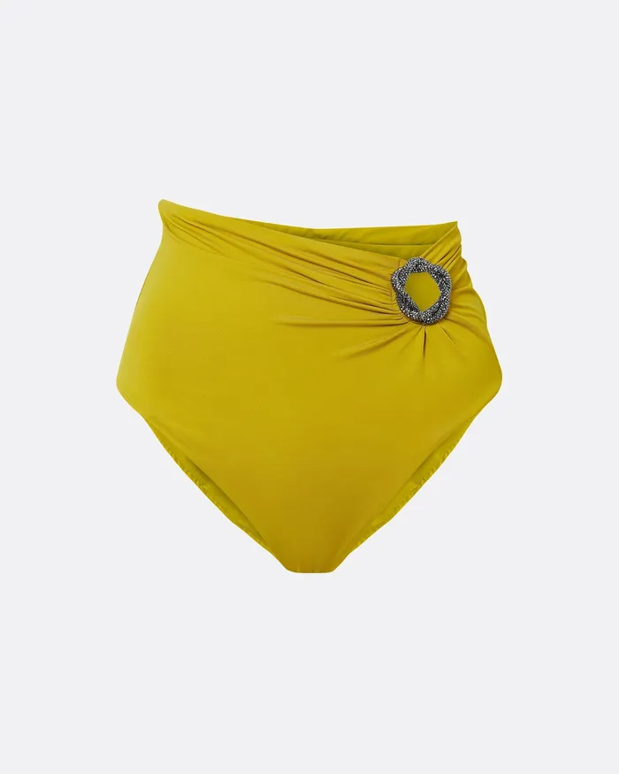 Safiyaa Tabi Chartreuse Bikini Bottom Chartreuse Women Swimwear
