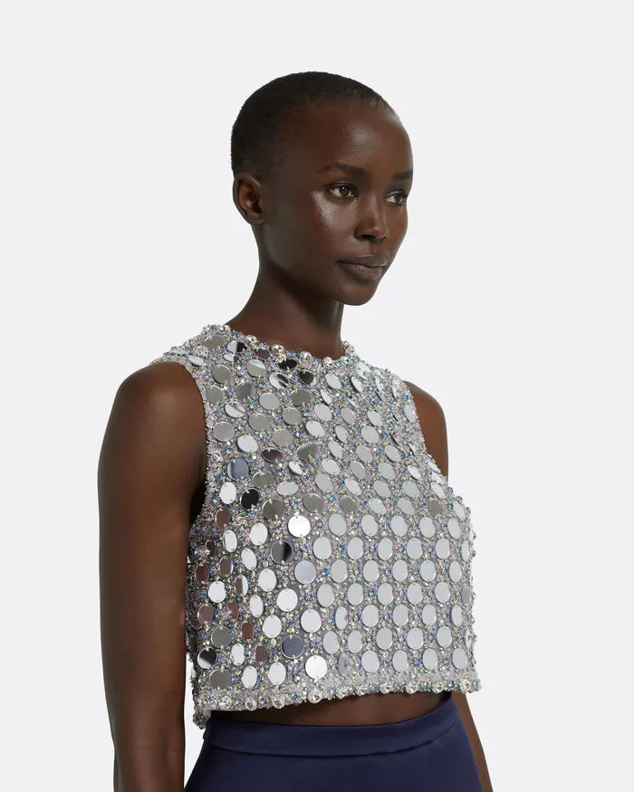 Safiyaa Tops Women Melissa Ivory and MultiPastel Top Ivory