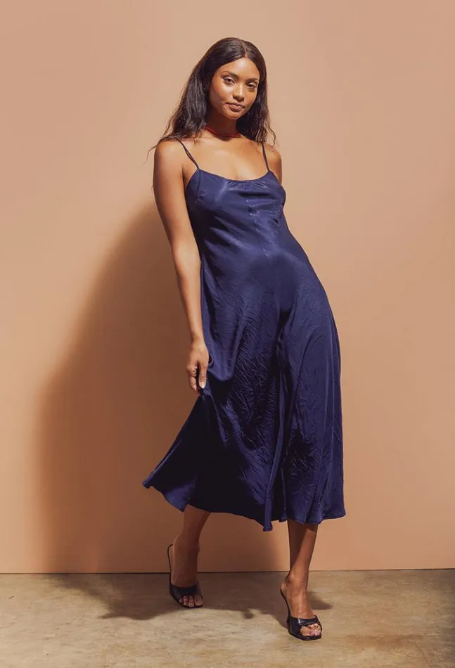 Sale Cristina Dress Midnight Women Ciao Lucia Satin Dresses