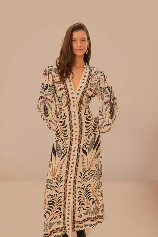 Sand Classic Nature Maxi Dress Women FARM Rio Maxi Dresses