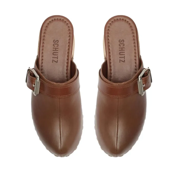 Sandals Ever Leather Flat True Brown Schutz Shoes Platforms Sandals Ever Leather Flat True Brown Schutz Shoes Platforms