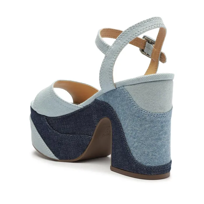 Sandals Isabelle Platform Denim Sandal Blue Schutz Shoes Platforms