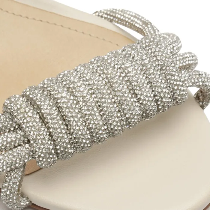Sandals Jewell Mid Block Leather Sandal Crystal Schutz Shoes Block Heels
