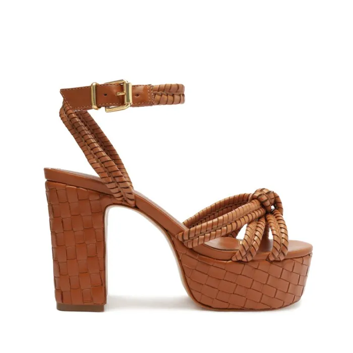 Sandals Kareena Woven Platform Honey Peach Schutz Shoes Platforms