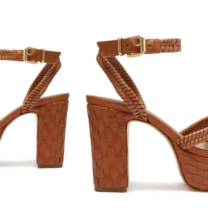 Sandals Kareena Woven Platform Honey Peach Schutz Shoes Platforms