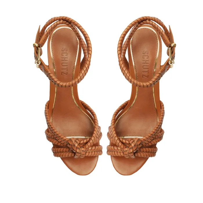 Sandals Kareena Woven Platform Honey Peach Schutz Shoes Platforms