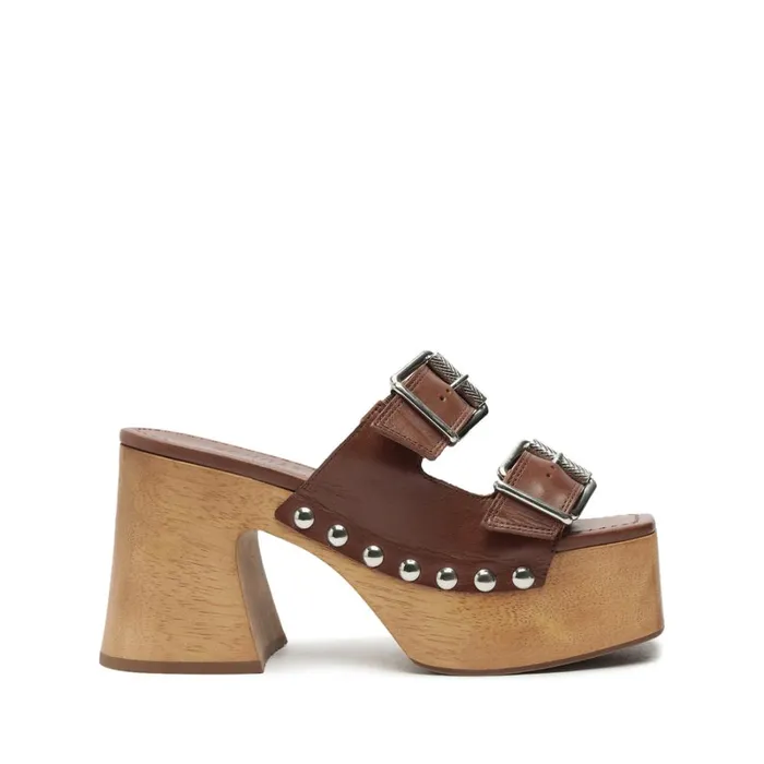 Sandals Kayleigh Leather Sandal True Brown Schutz Shoes Platforms