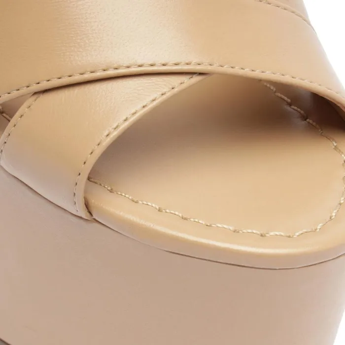 Sandals Keefa Cutout Nappa Leather Sandal True Beige Schutz Shoes Platforms Sandals Keefa Cutout Nappa Leather Sandal True Beige Schutz Shoes Platforms