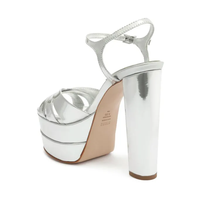 Sandals Keefa High Silver Schutz Shoes Platforms