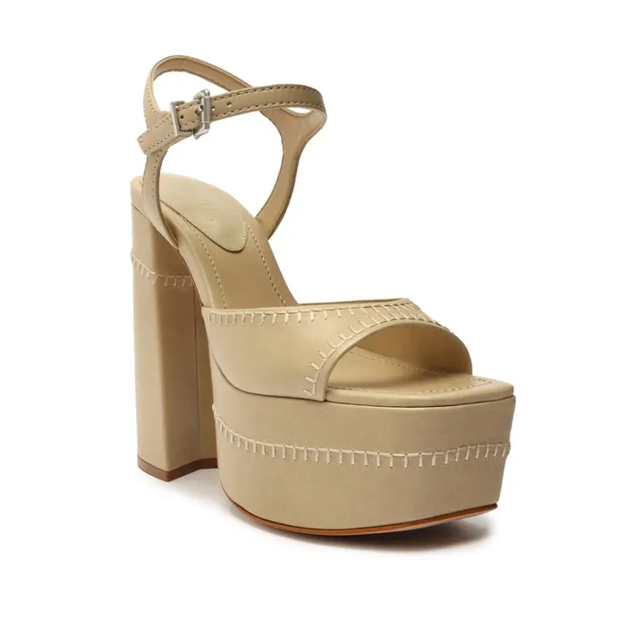 Sandals Lenne Indie Nappa Leather Sandal Almond Buff Schutz Shoes Platforms