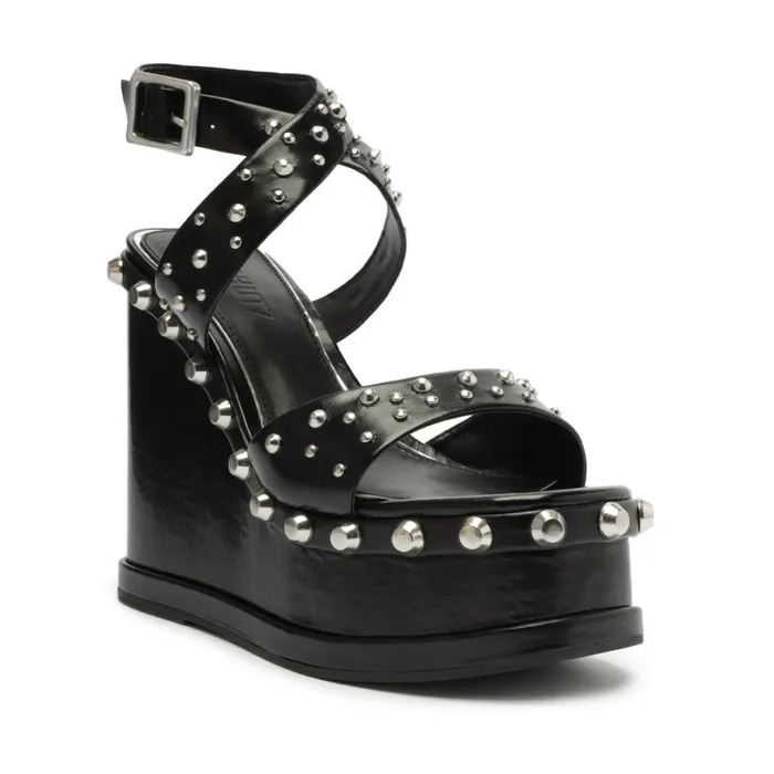 Sandals Lizzy Leather Sandal Black Schutz Shoes Platforms