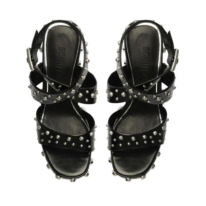 Sandals Lizzy Leather Sandal Black Schutz Shoes Platforms