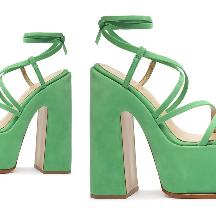 Sandals Lynda Nubuck Sandal Gianni Green Schutz Shoes Platforms