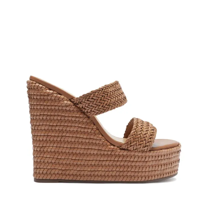 Sandals Malini Nappa Leather Sandal Brown Schutz Shoes Platforms