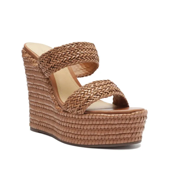Sandals Malini Nappa Leather Sandal Brown Schutz Shoes Platforms