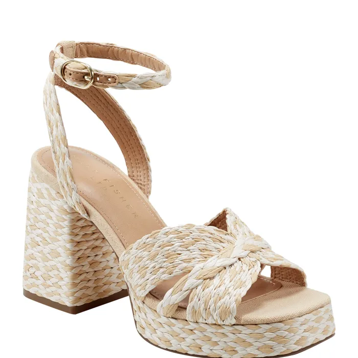 Sandals Marc Fisher Women Janie Platform Sandal Light Natural