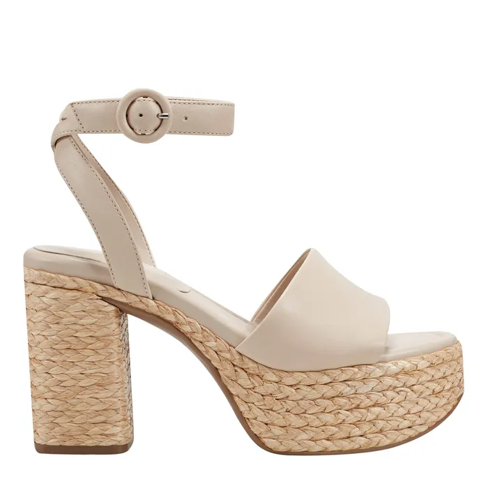 Sandals Marc Fisher Women Palyca Platform Espadrille Sandal Natural Leather