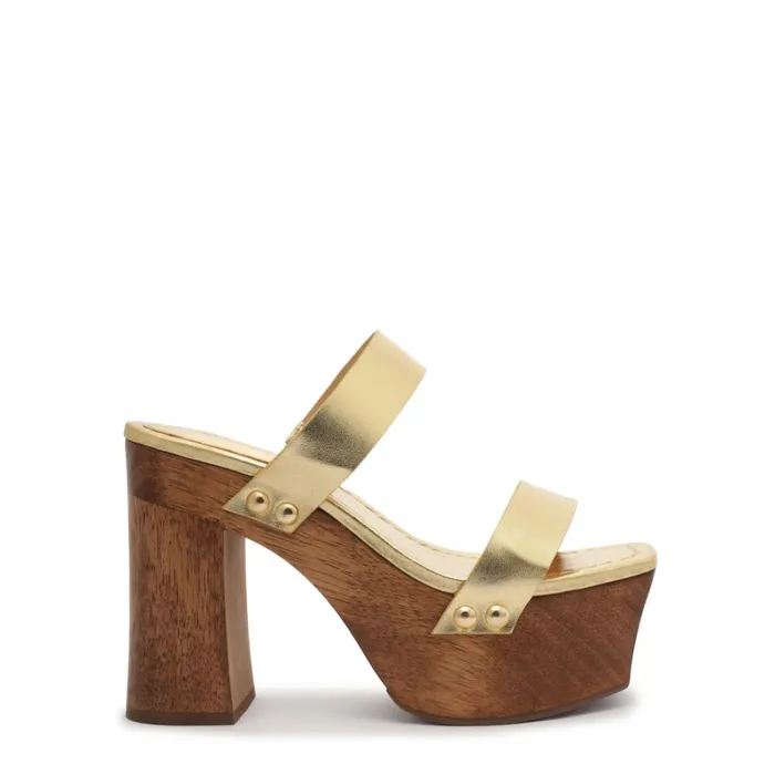 Sandals Pixie Leather Sandal Gold Schutz Shoes Platforms