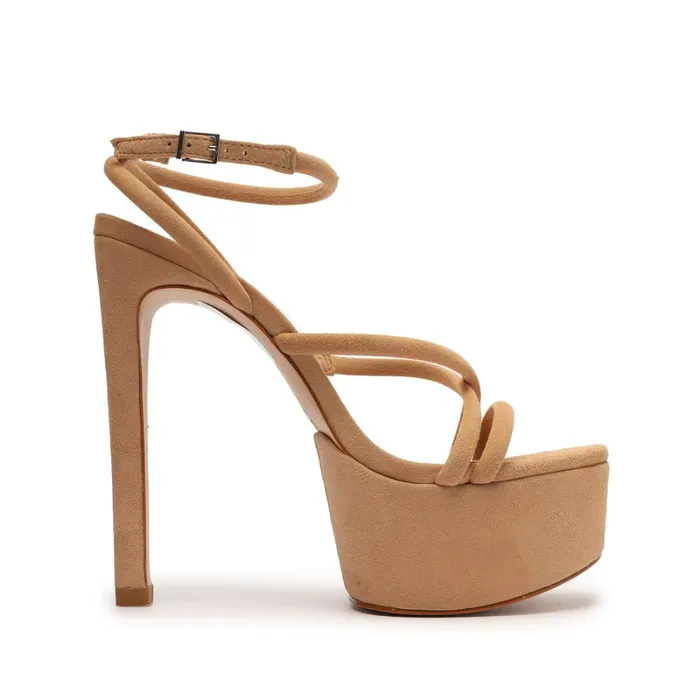 Sandals Zilla Suede Sandal Honey Beige Schutz Shoes Platforms