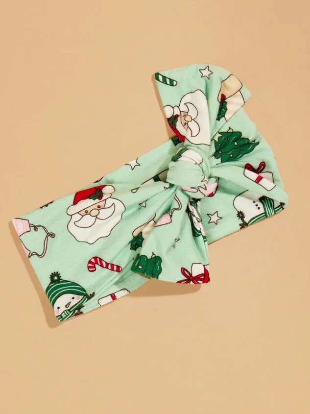 Santa Pals Bow Headband Mistgreen GirlBoy Altar039d State Headwear