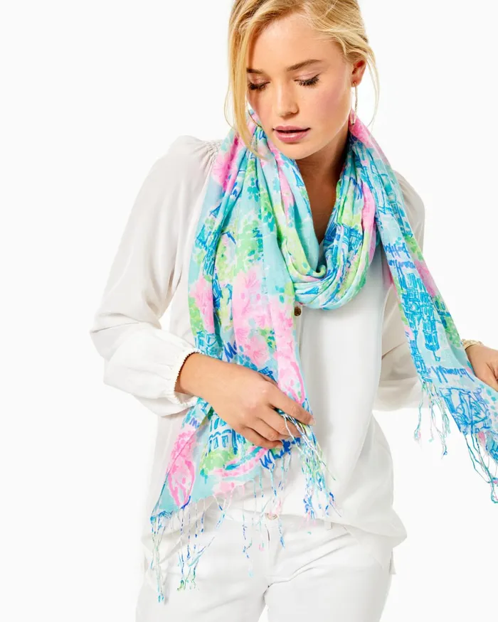 Scarves and Wraps Women Lilly Pulitzer Murfee Scarf Multi Lilly Loves Dc