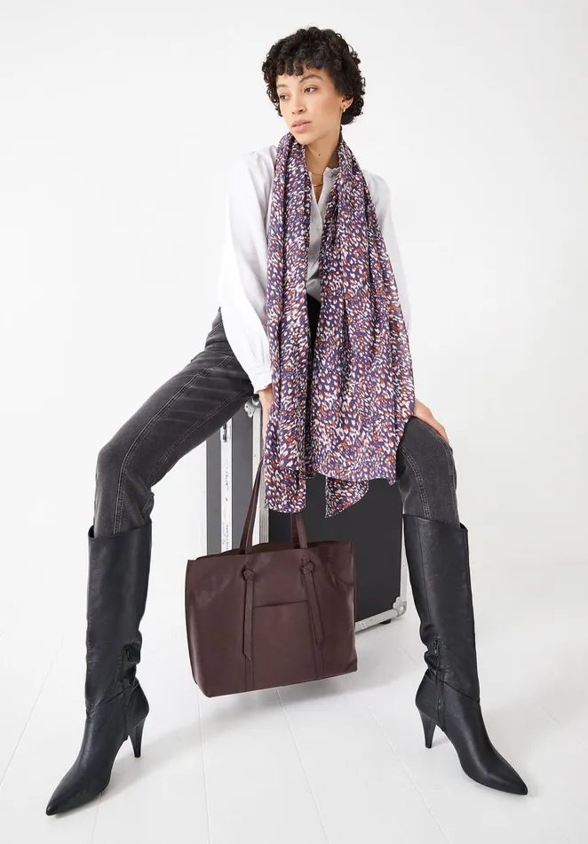 Scarves Women Hush Helena Scarf Purple Leopard