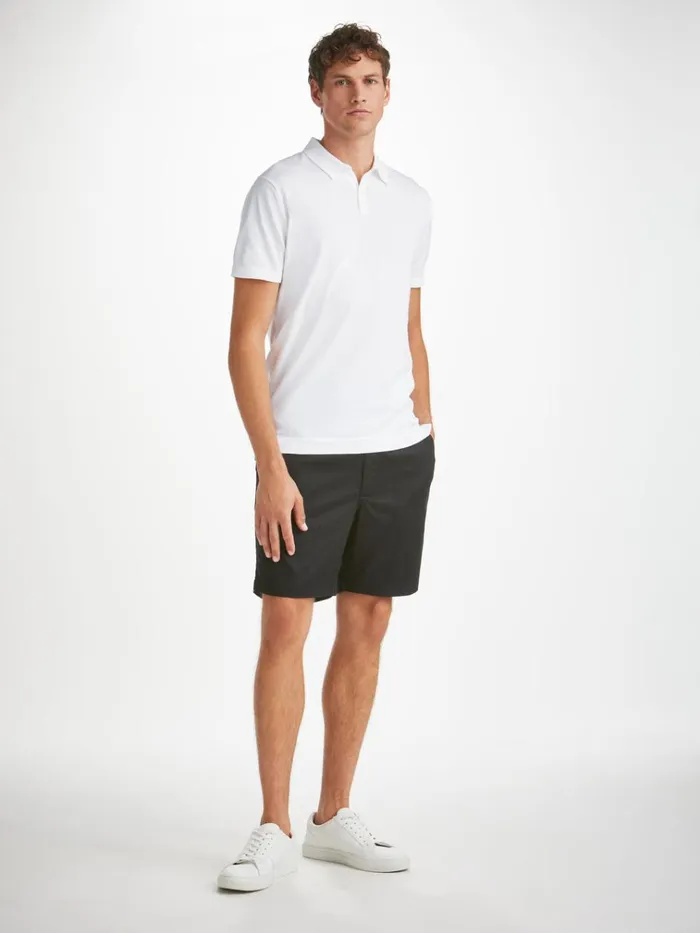 Sea Island Cotton Polo Shirts Men Derek Rose Polo Shirt Jacob Sea Island Cotton White