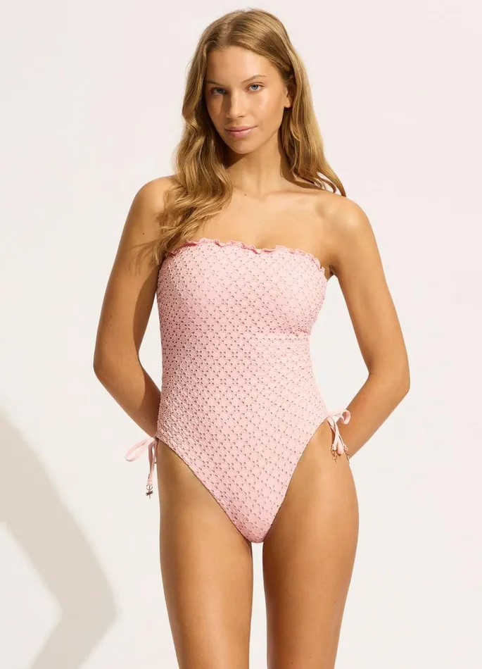 Seafolly Bandeau Women Daydreamer DD Bandeau One Piece 8211 Dusty Pink
