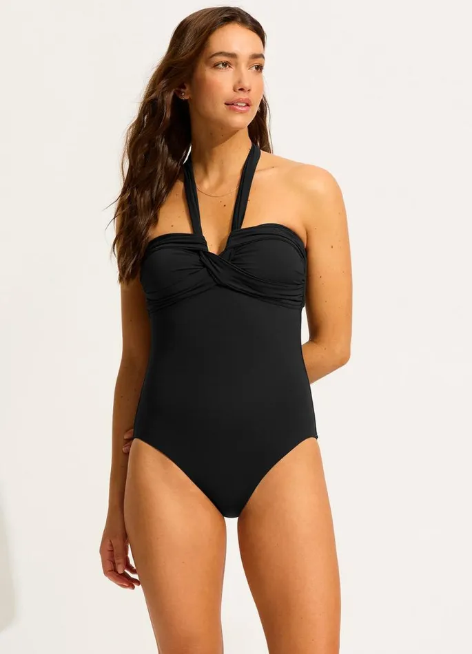 Seafolly Bandeau Women Seafolly Collective Halter Bandeau One Piece 8211 Black