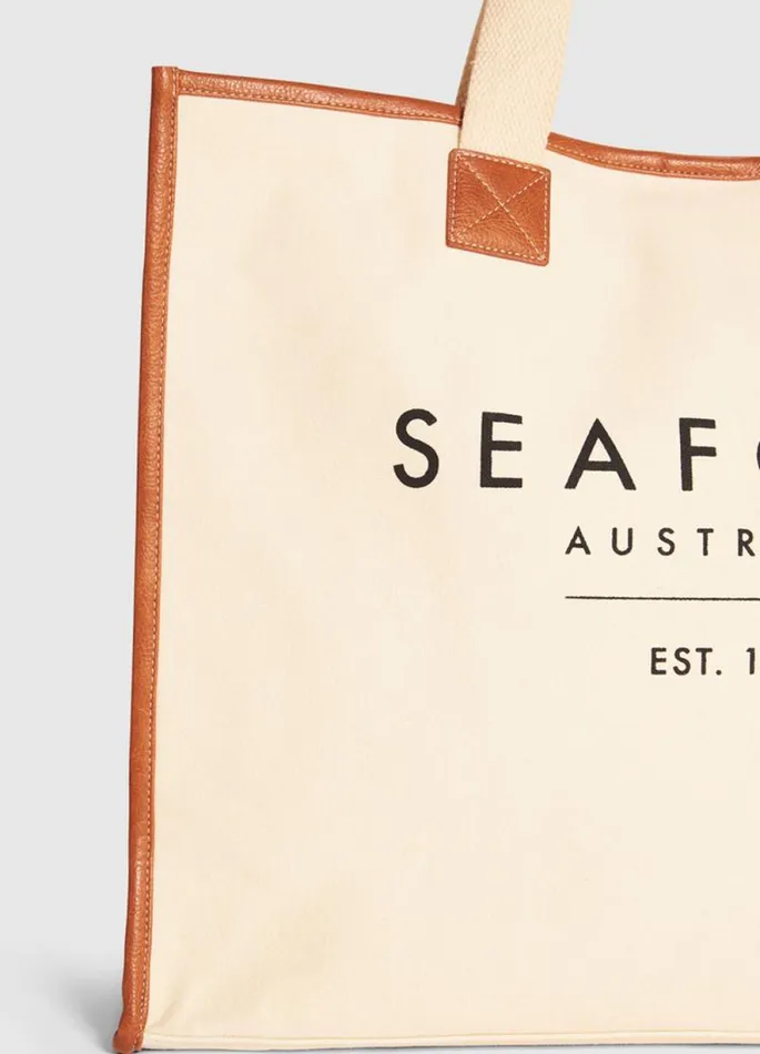 Seafolly Beach Bags Women Canvas Tote Bag 8211 Sand