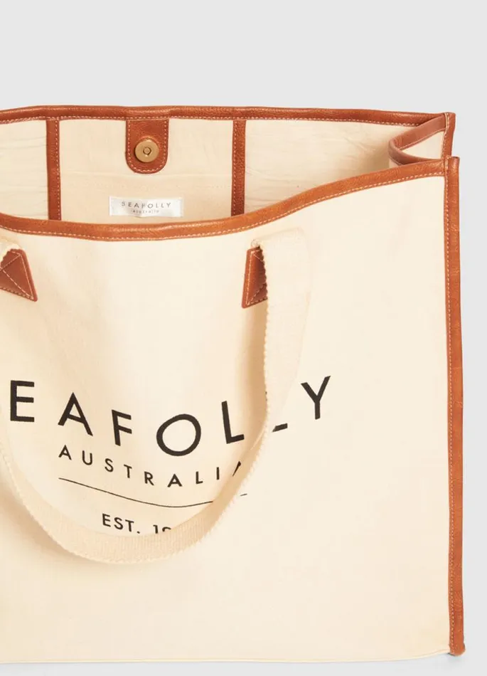 Seafolly Beach Bags Women Canvas Tote Bag 8211 Sand