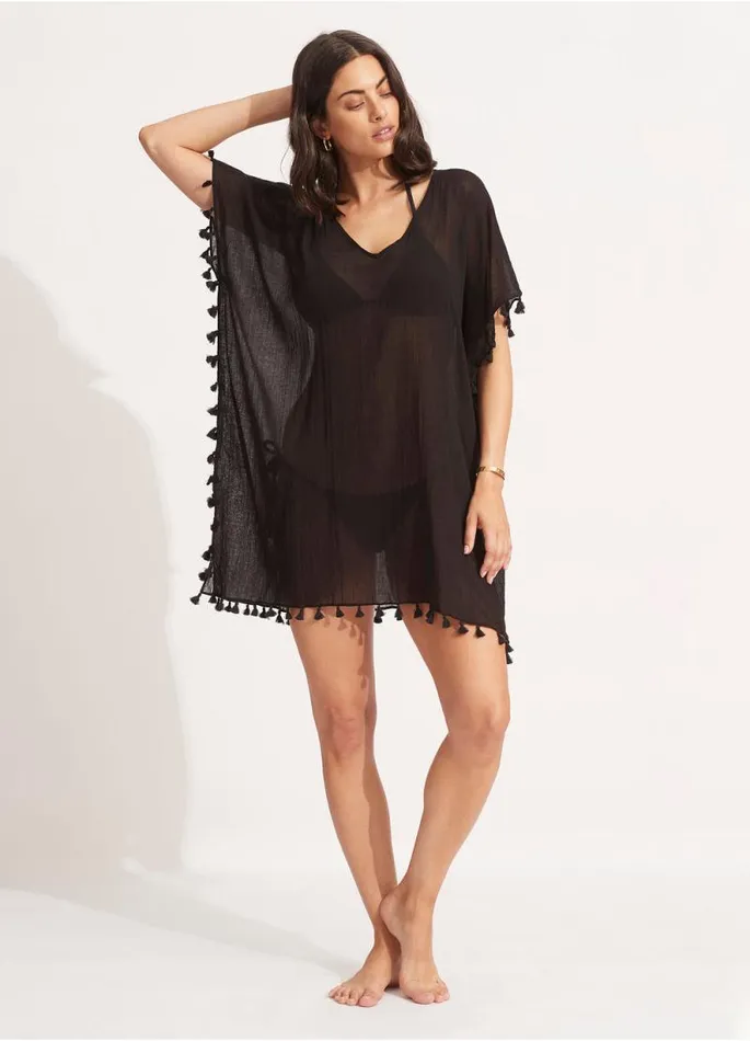Seafolly Beach Dresses Women Amnesia Kaftan 8211 Black