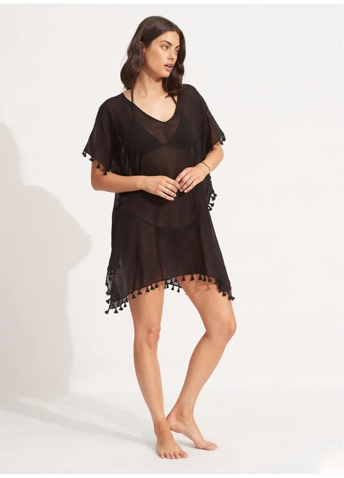 Seafolly Beach Dresses Women Amnesia Kaftan 8211 Black