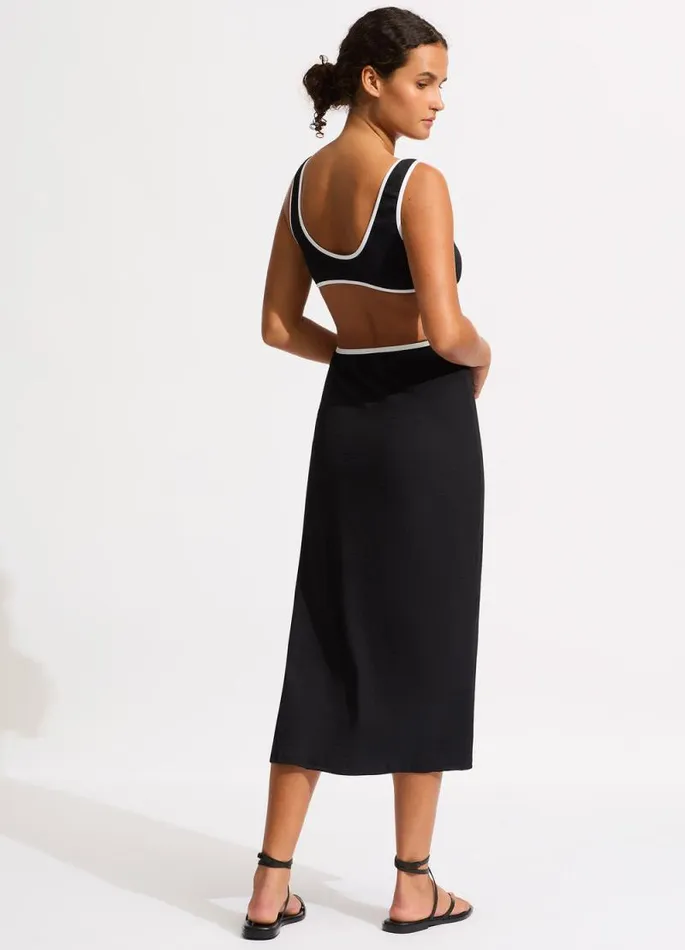 Seafolly Beach Dresses Women Beach Bound Beach Boidi Midi Dress 8211 Black