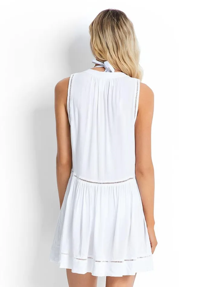 Seafolly Beach Dresses Women Ladder Detail Dress 8211 White