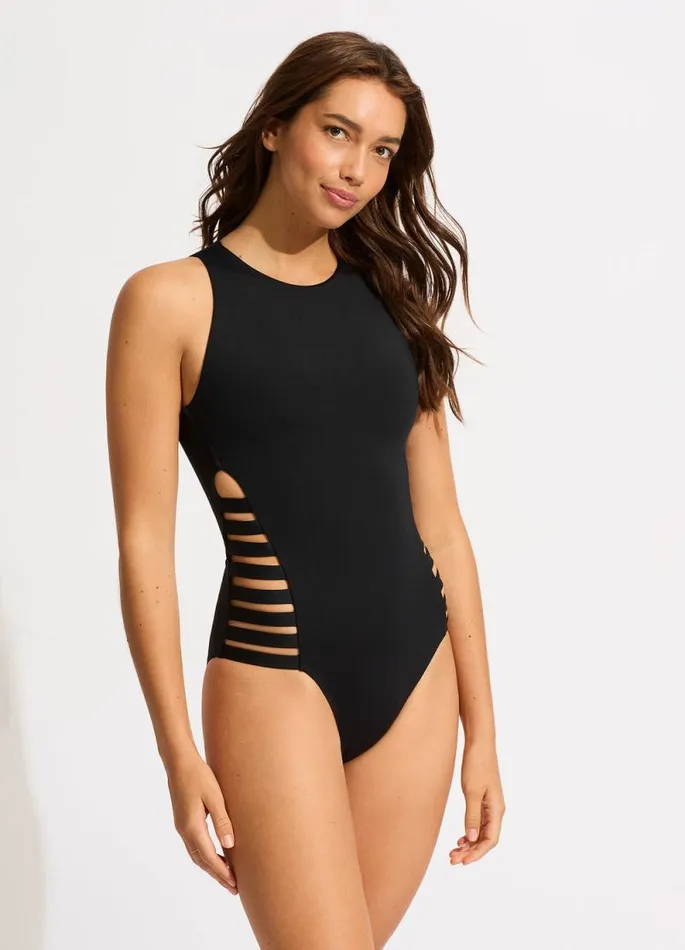 Seafolly Black One Pieces Women Seafolly Collective Multi Strap One Piece 8211 Black