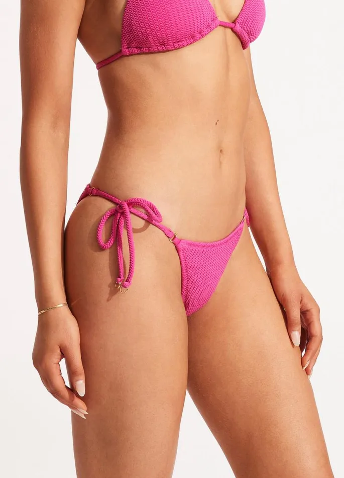 Seafolly Brazilian Women Sea Dive Tie Side Rio Pant 8211 Fuchsia Rose