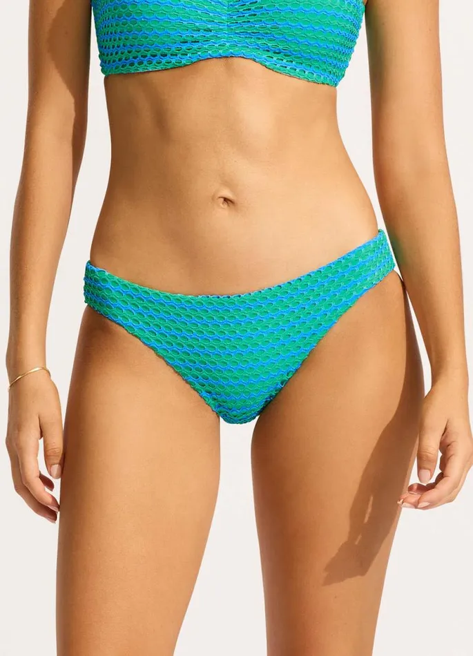 Seafolly Hipster Women Mesh Effect Hipster Bikini Bottom 8211 Jade