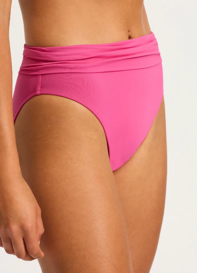 Seafolly More Coverage Women Seafolly Collective Roll Top Bikini Bottom 8211 Hot Pink
