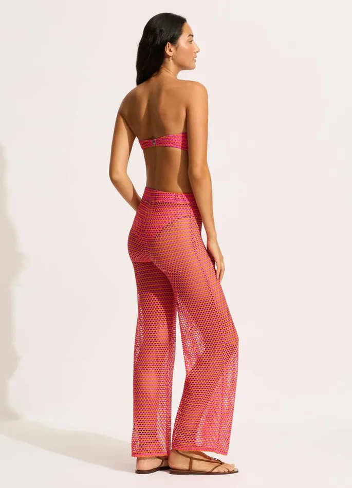 Seafolly Pants and Shorts Women Mesh Effect Pant 8211 Hot Pink