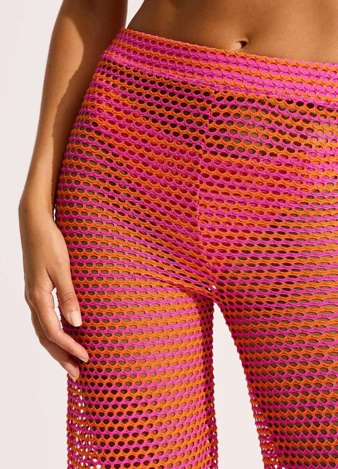 Seafolly Pants and Shorts Women Mesh Effect Pant 8211 Hot Pink