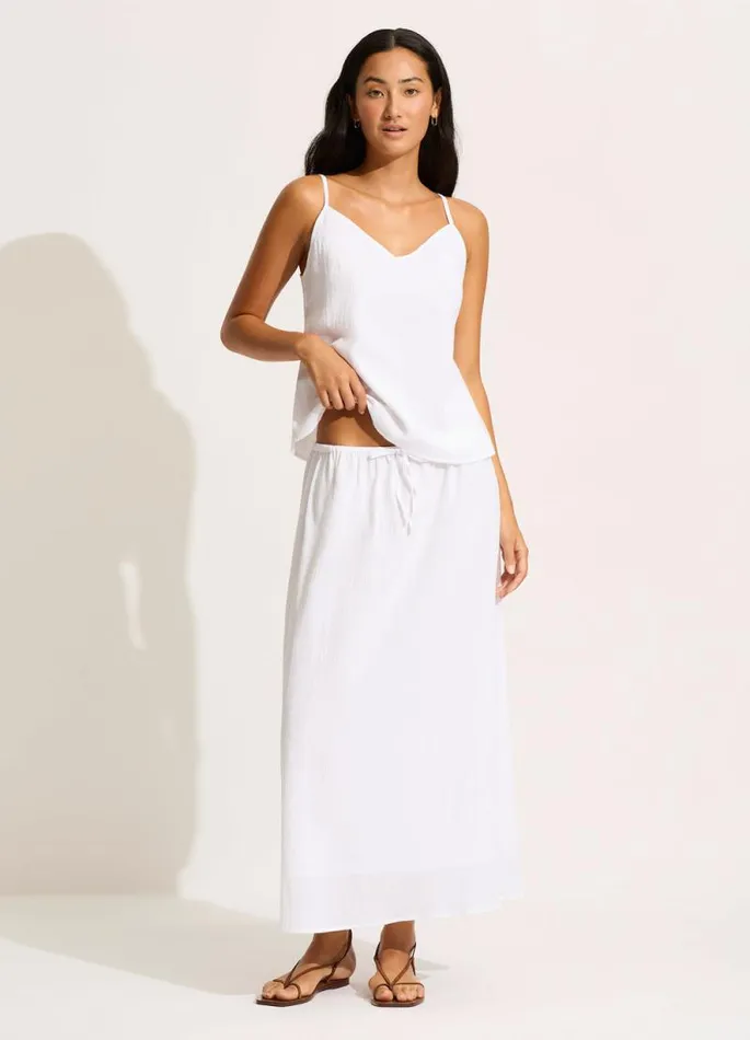 Seafolly Skirts and Sarongs Women Crinkle Maxi Skirt 8211 White