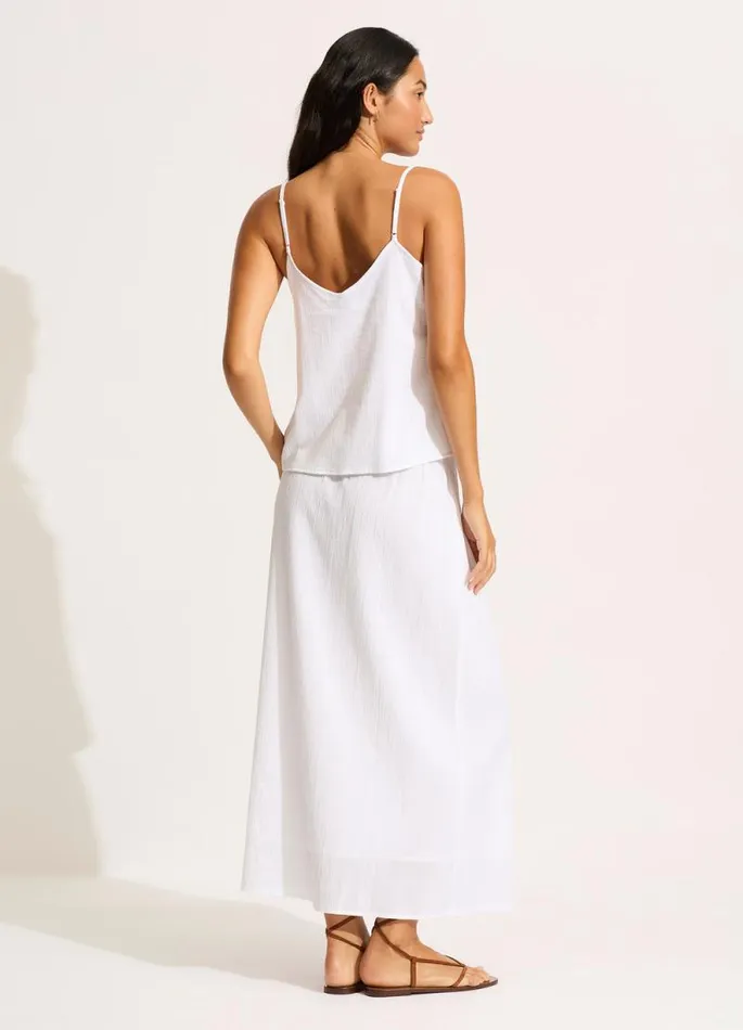 Seafolly Skirts and Sarongs Women Crinkle Maxi Skirt 8211 White