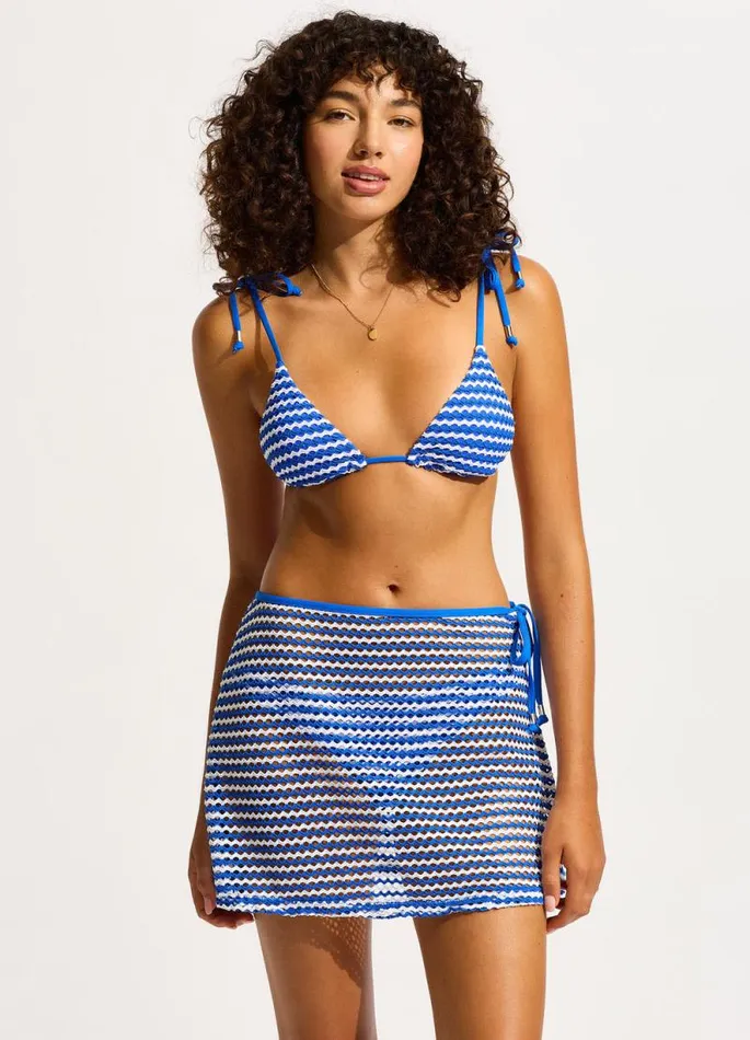 Seafolly Skirts and Sarongs Women Mesh Effect ALine Skirt 8211 Azure