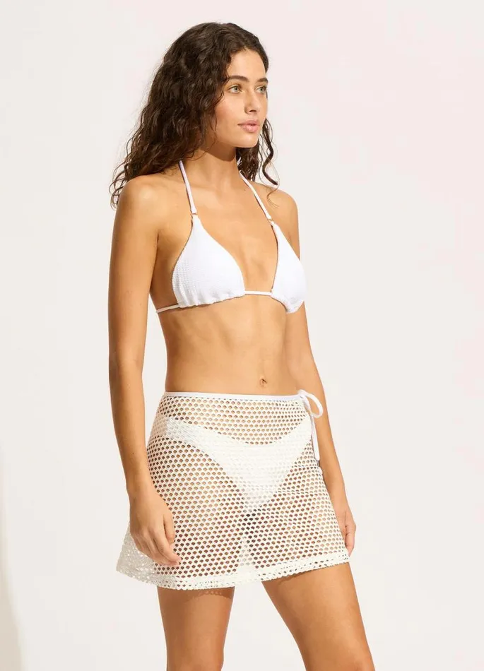 Seafolly Skirts and Sarongs Women Mesh Effect ALine Skirt 8211 White