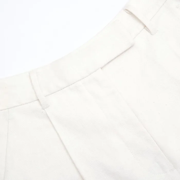 Self Portrait CoOrds Women White Linen Trousers