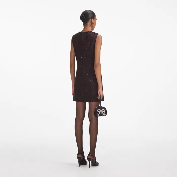 Self Portrait Dresses Women Black Boucle Mini Dress