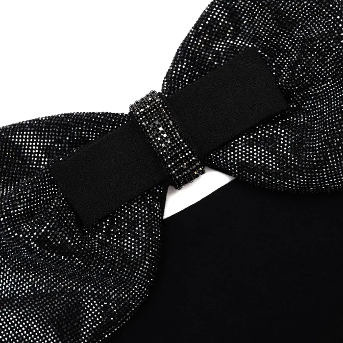 Self Portrait Dresses Women Black Crepe Bow Mini Dress