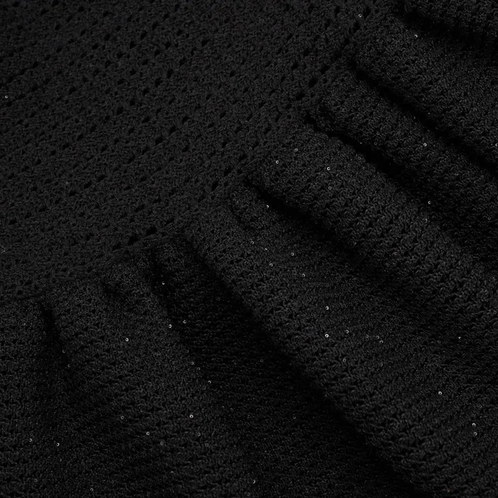 Self Portrait Dresses Women Black Crochet Knit Midi Dress